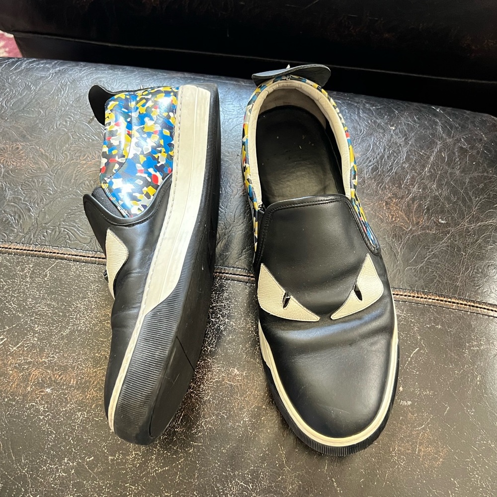 FENDI Monster slip ons